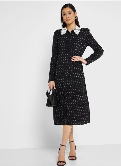 Printed Shirt Dress