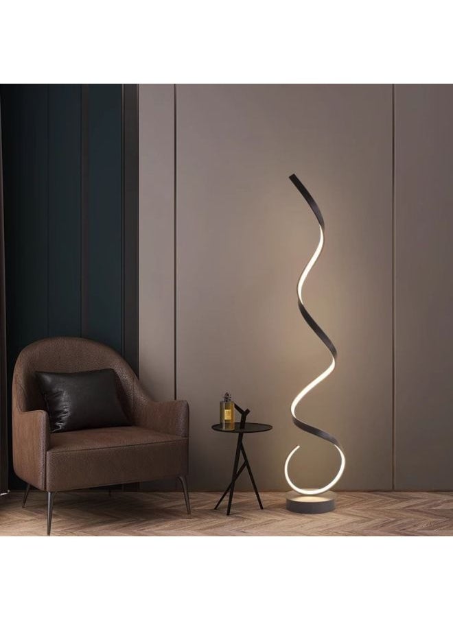 Generic - Living Room Sofa Vertical Table Lamp Nordic Art Design Background Wall Lamp Modern Simple Bedroom Bedside Floor Lamp-Color:Black 133cm-wuji - Image 1