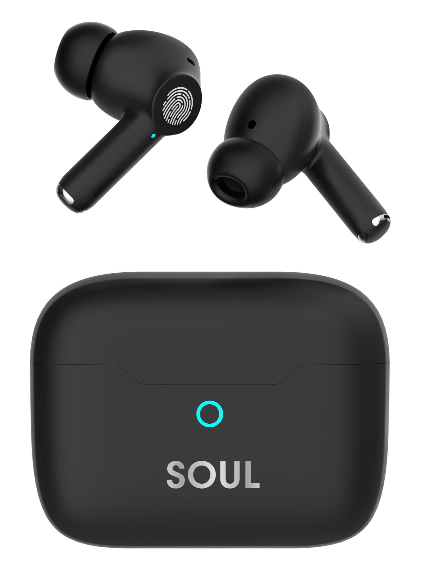 Xcell Soul15 ANC ENC True Wireless Earbuds | 22dB Active + Environmental Noise Cancelling, Ultra-Lightweight | 5Hr Playtime + 20Hr Backup | 11-Codec Support | Smart Touch for iPhone/Android – Black