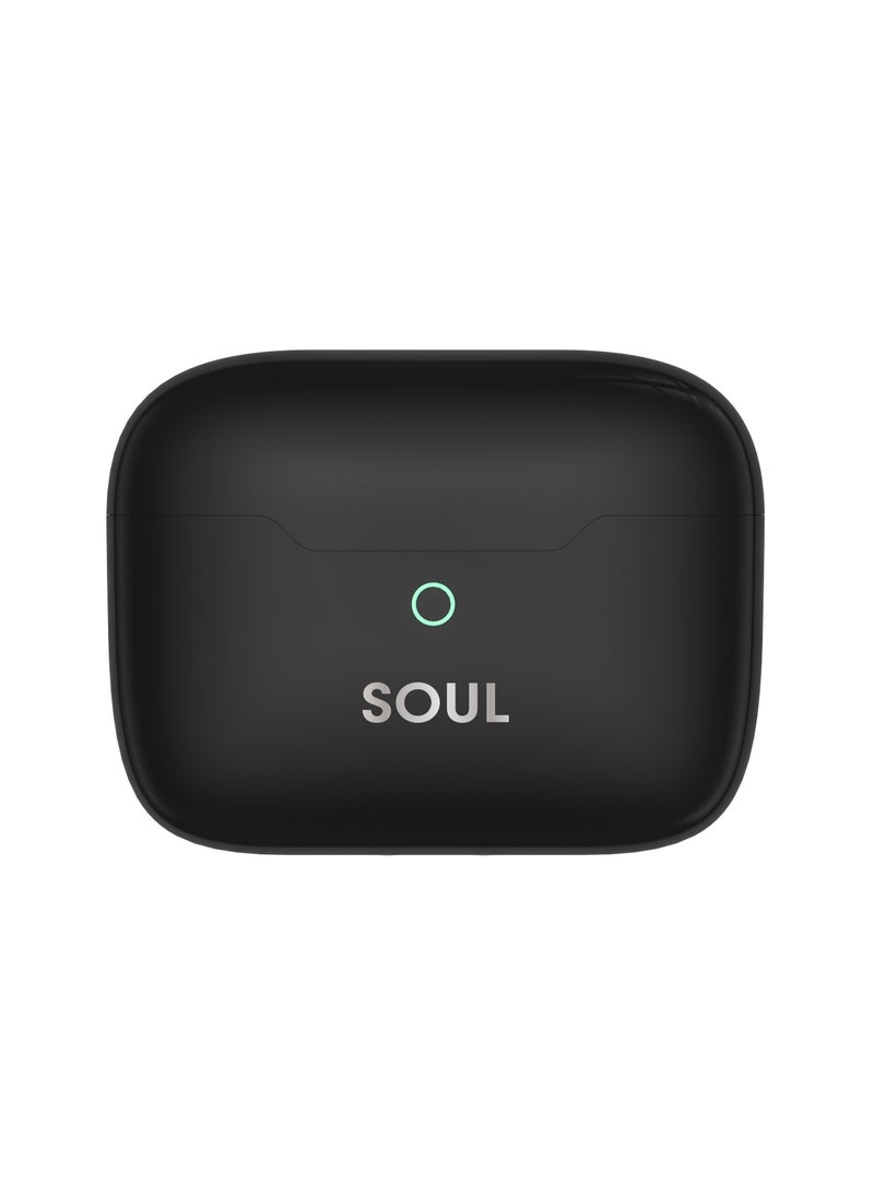 Xcell Xcell Soul15 ANC ENC True Wireless Earbuds | 22dB Active + Environmental Noise Cancelling, Ultra-Lightweight | 5Hr Playtime + 20Hr Backup | 11-Codec Support | Smart Touch for iPhone/Android – Black  - Image 2