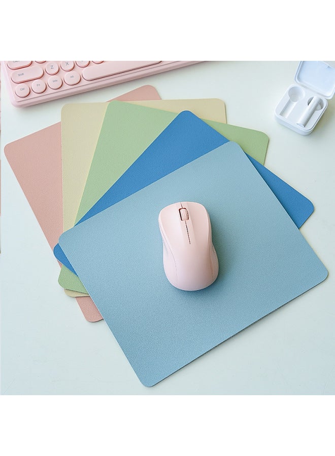 Solid Color Leather Mouse Pad Office Computer Large Desktop Protection Pad Waterproof Household Oversized Table Mat Pvc Tablecloth-Color:50*100cm-Pattern:NP007 Soft Yarn Powder - Image 3