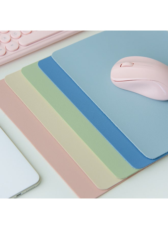 Solid Color Leather Mouse Pad Office Computer Large Desktop Protection Pad Waterproof Household Oversized Table Mat Pvc Tablecloth-Color:50*100cm-Pattern:NP007 Soft Yarn Powder - Image 4