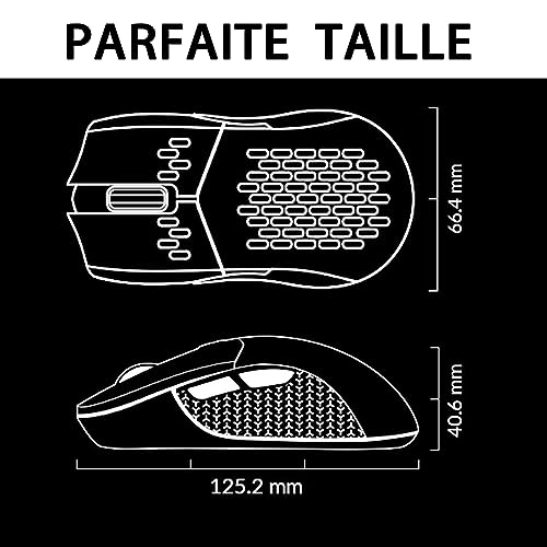 Keychron ماوس الألعاب اللاسلكي Keychron M3، ثلاثي الوضع 2.4 جيجاهرتز/بلوتوث 5.1/سلكي، مستشعر PixArt PAW 3395، 26000 DPI، إضاءة خلفية LED RGB، 79 جرام خفيف الوزن، زر ماكرو قابل للبرمجة لجهاز الكمبيوتر/ماك - أبيض - Image 3