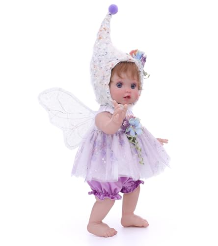 Cloveray Baby Doll 18 Inch Reborn Baby Dolls Realistic Lifelike Lavender Fairy Newborn Girl Doll Real Life Baby Dolls with Accessories Gift for 3 Year Old Girls Pretend Play Collection - Image 5