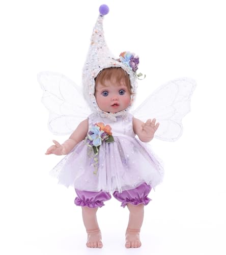 Cloveray Baby Doll 18 Inch Reborn Baby Dolls Realistic Lifelike Lavender Fairy Newborn Girl Doll Real Life Baby Dolls with Accessories Gift for 3 Year Old Girls Pretend Play Collection - Image 1
