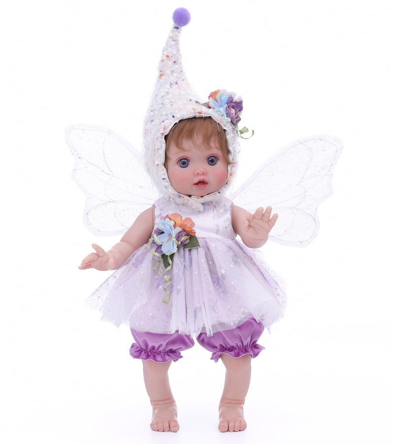 Cloveray Baby Doll 18 Inch Reborn Baby Dolls Realistic Lifelike Lavender Fairy Newborn Girl Doll Real Life Baby Dolls with Accessories Gift for 3 Year Old Girls Pretend Play Collection - Image 3