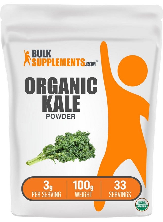 BulkSupplements.com Organic Kale Powder - Superfood Powder, Greens Powder, Kale Organic - Vegan & Gluten Free - 3g per Serving, 100g (3.5 oz) (Pack of 1) - Image 1