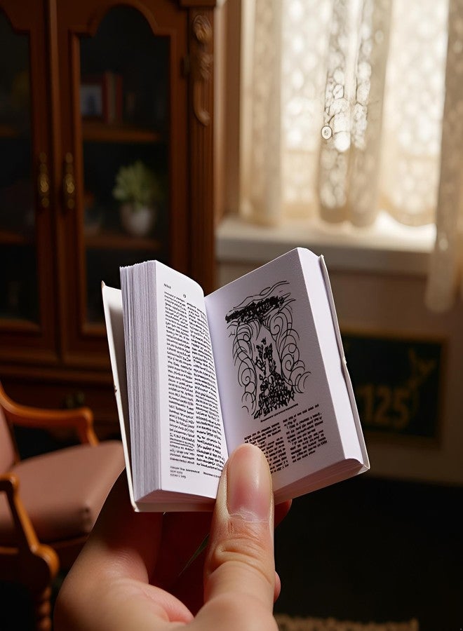 نسخة مصغرة من كتاب الكتاب المقدس بمقياس 1/12 - إكسسوارات مكتبة واقعية لبيت الدمى، مناسبة لرفوف الكتب ومشاهد غرف النوم | كتب مصغرة قابلة للجمع لأثاث وديكور بيت الدمى - Image 4