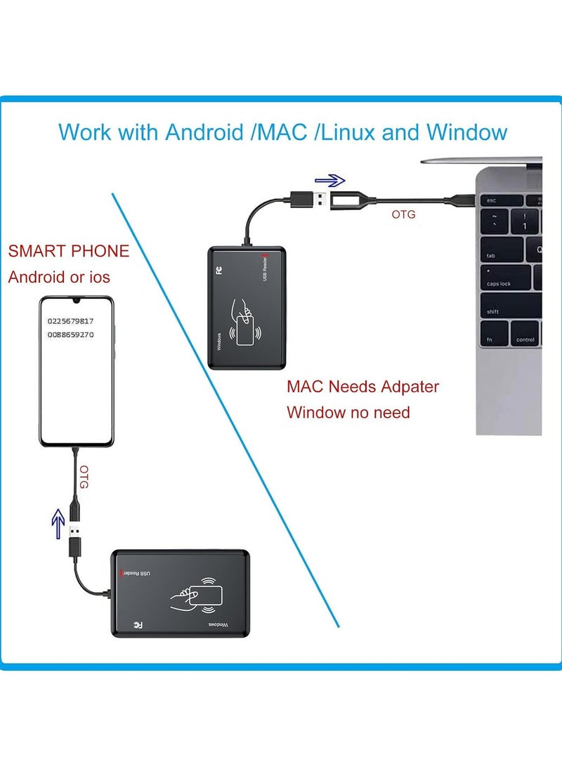 TeleGiga Dual Frequency [13.56 Mhz, 125Khz] USB RFID Reader With One Year Warranty  - Image 2