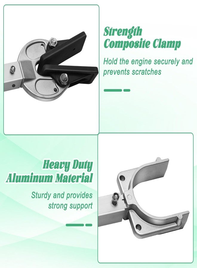 AHIER Adjustable Boat Transom Saver, Transom Savers for Outboard Motor Support, Outboard Motor Support with Heavy Duty Composite Head for Holding Engine, Roller and Trailer Mounts (Silver) - Image 2