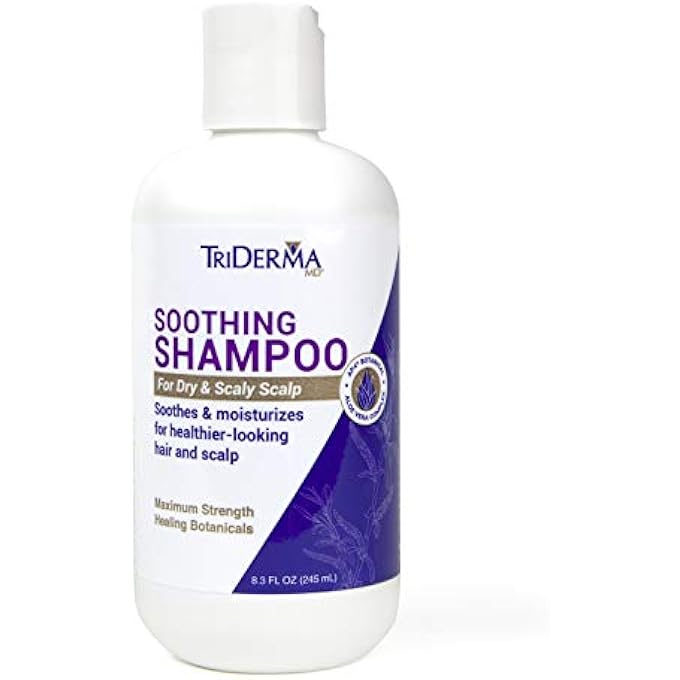 TriDerma SOOTHING SHAMPOO FOR DRY AND SCALY SCALP, MEDICAL STRENGTH, COAL TAR FREE, ALL HAIR TYPES, DYED HAIR, 8.3OZ - Image 1