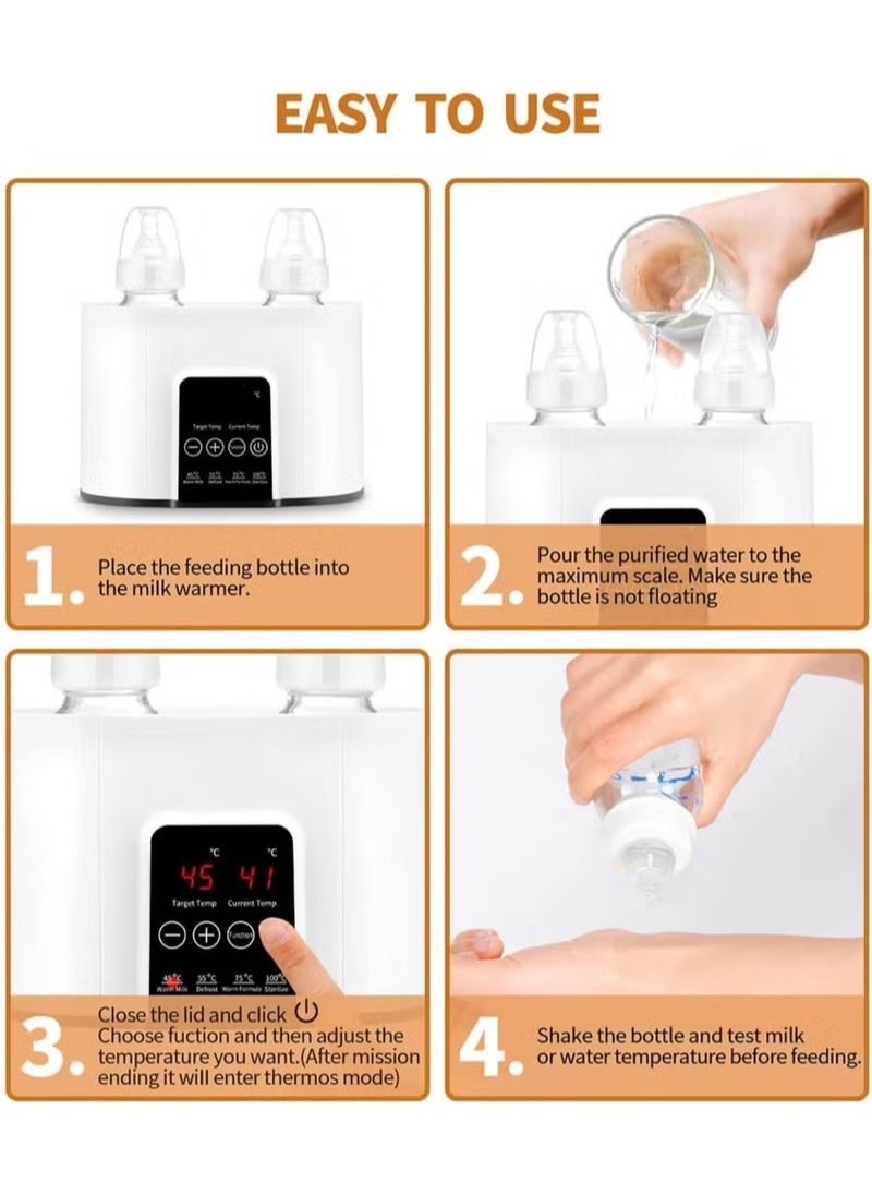 Gonice Baby Bottle Warmer Milk Formula Baby Food Heater And Steam Sterilizer With Cleaning Brush  - Image 5