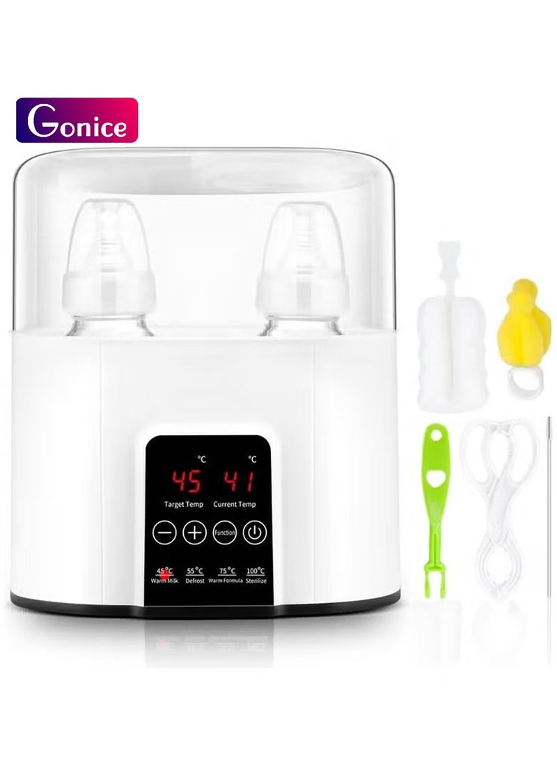 Gonice Baby Bottle Warmer Milk Formula Baby Food Heater And Steam Sterilizer With Cleaning Brush  - Image 1