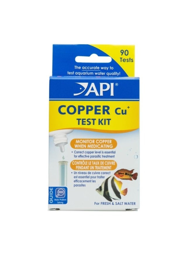 API - API Copper Cu+ Freshwater And Saltwater Aquarium Test Kit 90 Count - Image 1