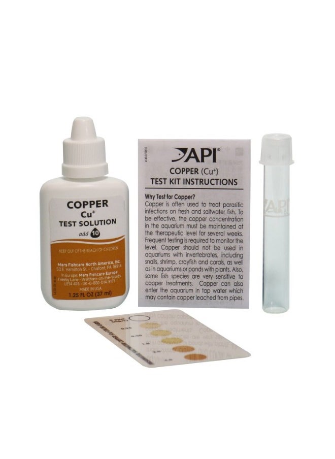 API - API Copper Cu+ Freshwater And Saltwater Aquarium Test Kit 90 Count - Image 1