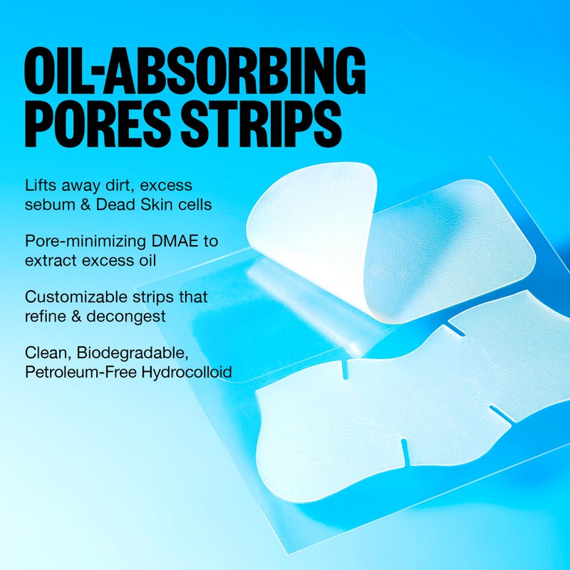 PEACE OUT Skincare Pore Minimizing Strips, Hydrocolloid Pore-Refining Nose and Face Strips with Retinol & Vitamin A to Shrink Enlarged Pores and Remove Blackheads (4 pore and 4 nose strips) - Image 3