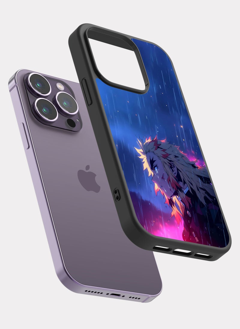 بكسلات كفر ايفون 14 برو قاتل الشياطين رينغوكو ازرق - Image 2