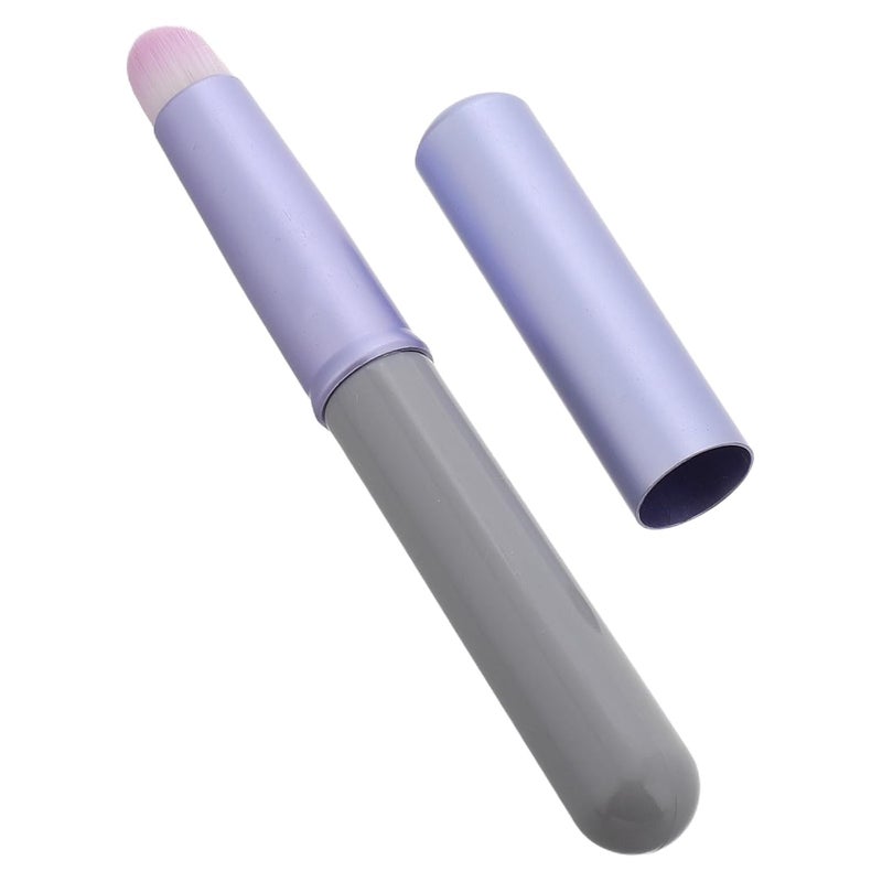 KICHOUSE Mini Purple Lip Brush with Cap Small round Head Lip Applicator Makeup Brush for Concealer and Lipstick for Travel and Daily Use - Image 1