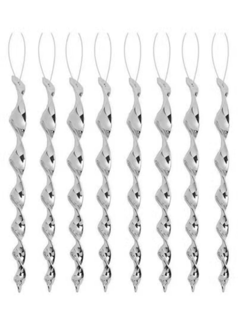 Generic 8-Piece Rotating Reflective Rod Bird Scare Repeller Silver  - Image 1