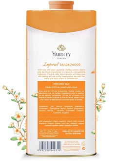 Yardley Imperial Sandalwood Perfumed Talc Powder 250grams  - Image 2