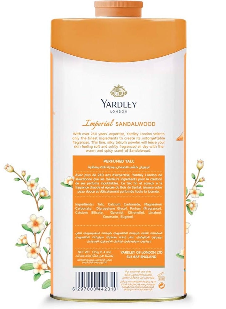 ياردلي بودرة التلك المعطرة بخشب الصندل الإمبراطوري 250 جرام - Image 2