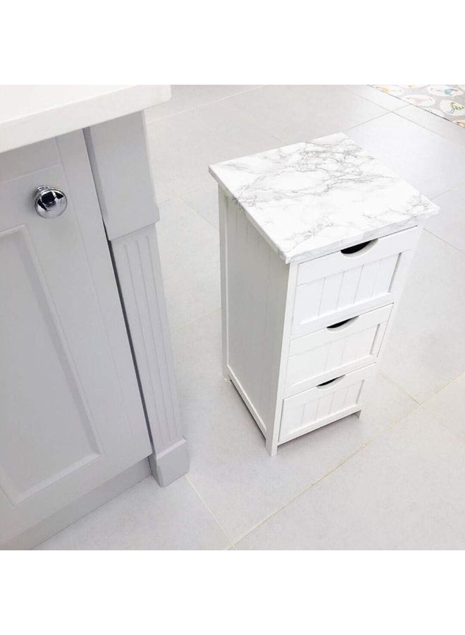 practicalWs 11.8" x78.7" Marble Paper Granite Gray/White Roll Kitchen Countertop Cabinet Furniture is Renovated Thick Wallpaper PVC (11.8"x78.7") Easy to Remove Upgrade - Image 3