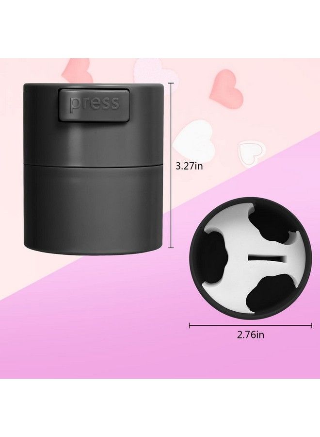 Buqikma Eyelash Glue Storage Tank Eyelash Extension Glue Jar Storage Tank With Bottom Sealed Adhesive Stand Activated Storage For Eyelash Extension (Black)  - Image 3