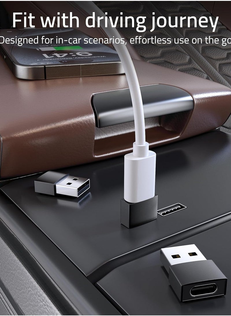 MJZ Pack of 3 USB C Female to USB Male Adapter, Type C to USB A Converter  USB C Adapter Compatible with iPhone 15/14/13/12 Pro Max iPad Air 6 Apple Watch Series 9/8/7 AirPods 3 Samsung Galaxy etc, Black  - Image 2