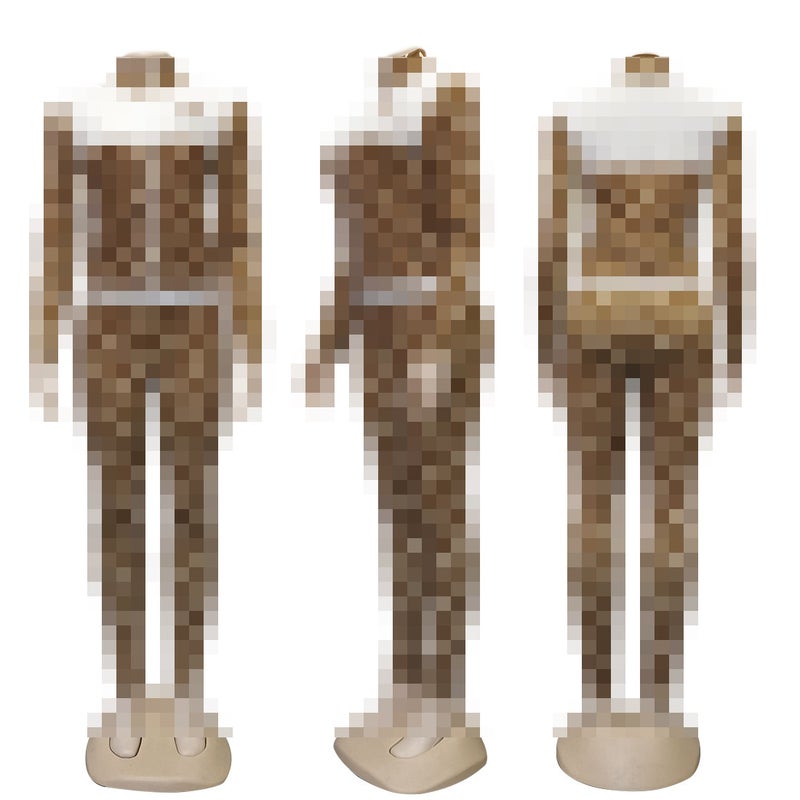 J2230 European and American cross-border womens fashion printing casual two-piece set in stock J2230 Coffee Star 