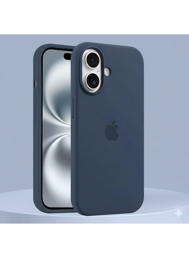 سيليكون غطاء حماية مغناطيسي فاخر متوافق مع سلسلة iPhone 17 أزرق داكن - مقاوم للصدمات، نحيف، ناعم الملمس مع دعم الشحن اللاسلكي المغناطيسي - Image 2