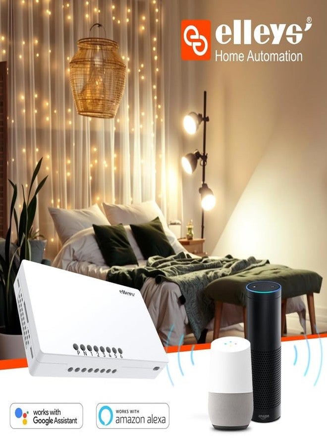 Elleys' مفتاح ذكي Wi-Fi 2 Node من Elleys للتحديث الآلي للمنزل (2 مفتاح تشغيل/إيقاف) | يناسب لوحات المفاتيح الحالية، لا حاجة لمركز تحكم | تحكم عبر التطبيق | توافق صوتي مع أليكسا، مساعد جوجل (1 قطعة) - Image 3