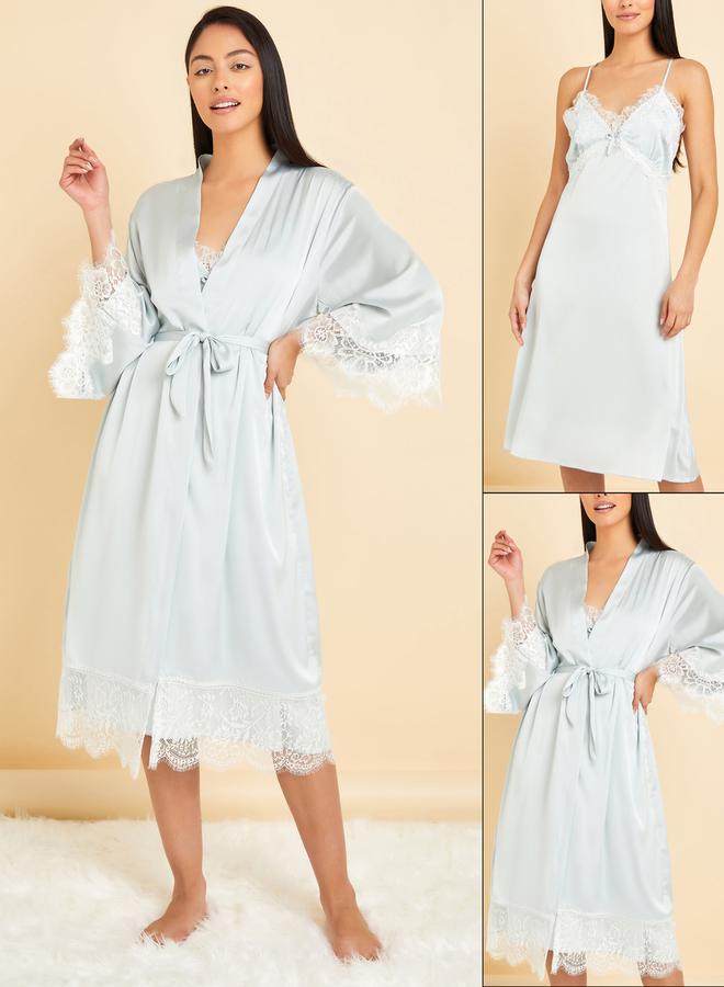 ستايلي طقم من 2 ( قميص نوم + روب ) - Image 1