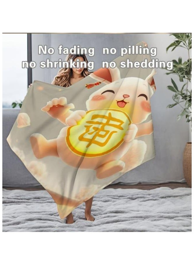 عام بطانية رقيقة من الفانيلا الكرتونية للأطفال أو الطلاب (دافئة ومريحة ومناسبة للنوم والألعاب) 100 سم * 150 سم - 25 - Image 4