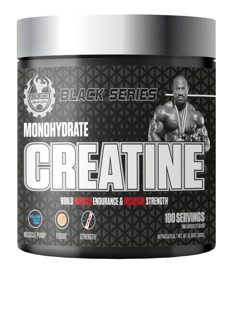 DEXTER JACKSON - Black Series Creatine Monohydrate - Unflavored, 300g - Image 1