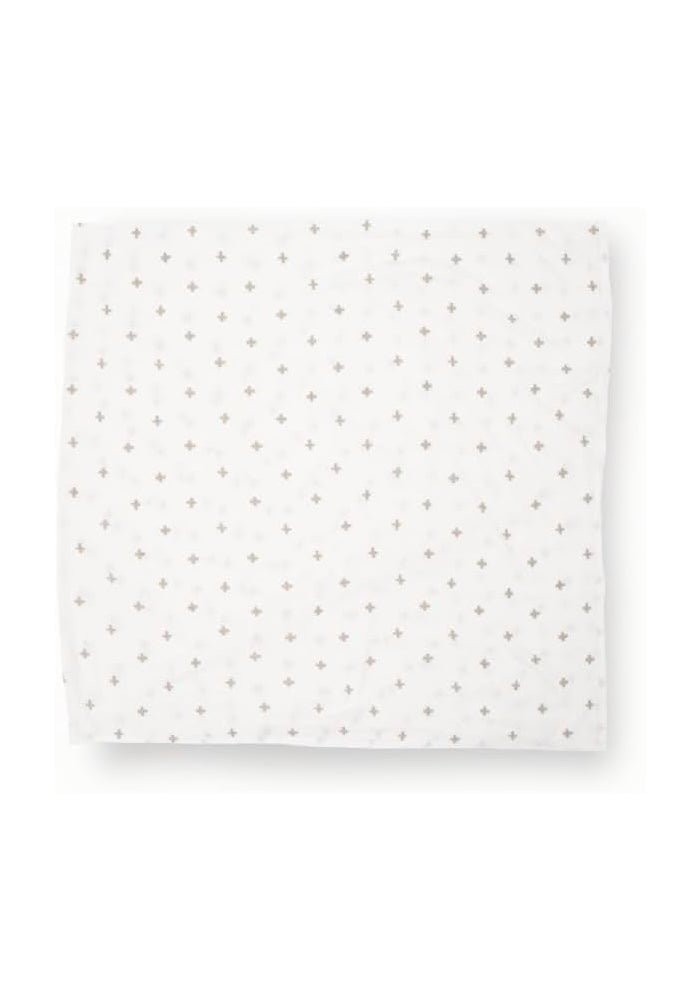 Little Unicorn Grey Cross Swaddle Blanket - Image 3