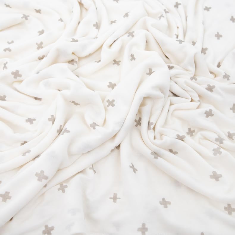 Little Unicorn Grey Cross Swaddle Blanket - Image 2