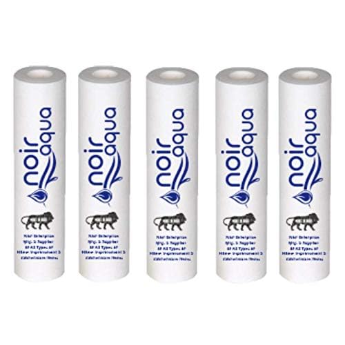 Noir Aqua PP Spun FilterCartridge for All Types of RO Water purifiers 10 Inch 5 Micron Pack of 5 RO Water Purifier Cartridge RO Spun Filter Cartridge Sponge Replacement Water Filter Candle - Image 2