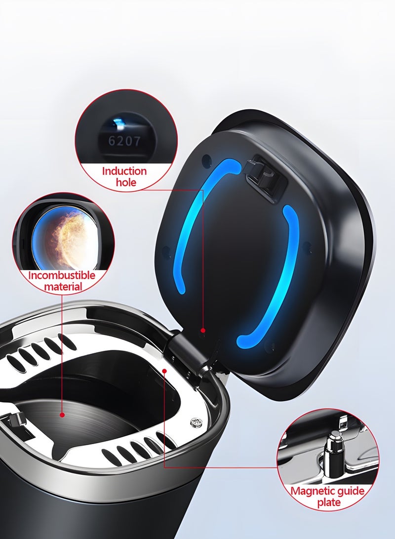 GROIC Car Ashtray, Ash Tray Auto Cigarette Odor Remover and Diffuser with Blue LED Cool Light Indicator for Most Car Cup Holder,Automotive Accessories - Image 3