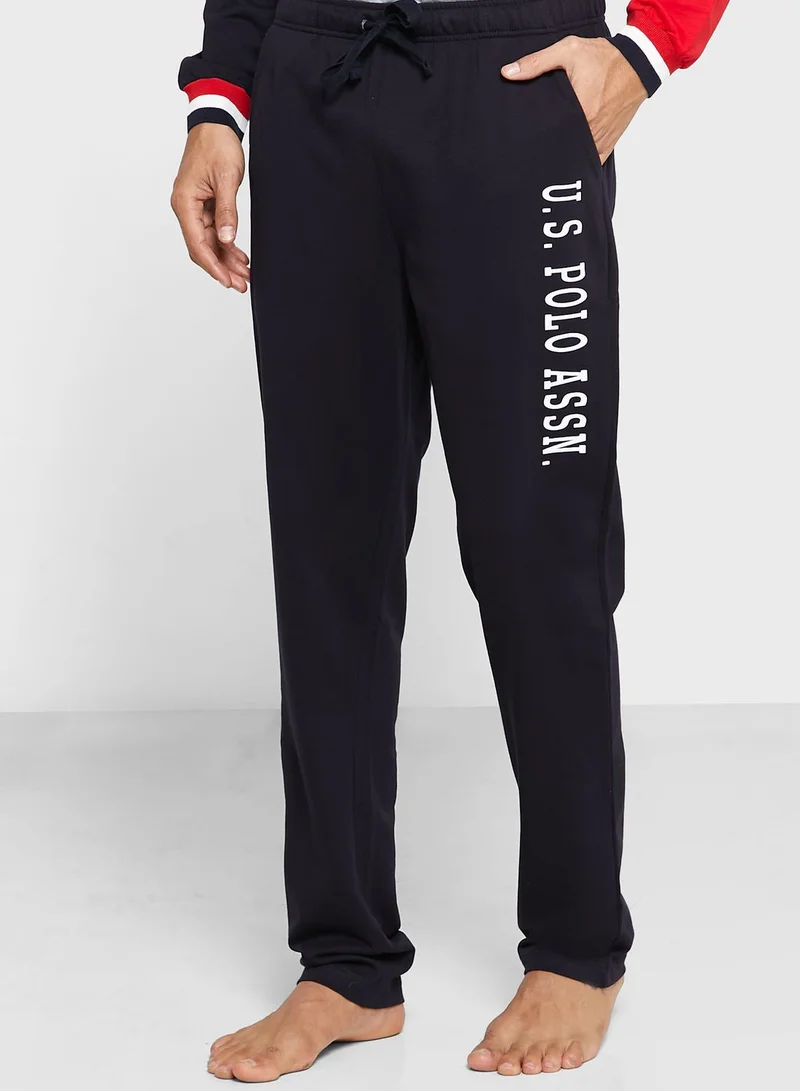 U.S. Polo Assn. Colour Block Sweatshirt And Sweatpants Set