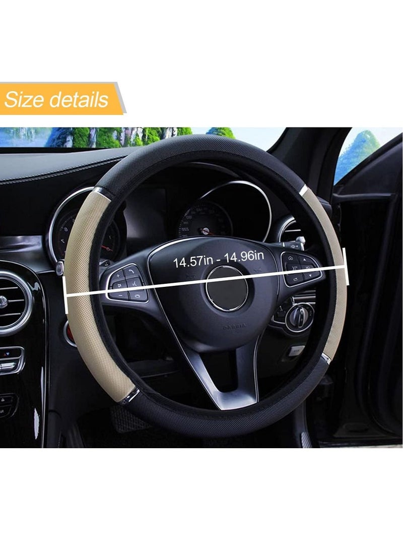 SYOSI Car Steering Wheel Cover,  Non-Slip, Elastic, Steering Wheel Cover for Men and Women, Universal Fit 15 Inches Cars, Vehicles, SUVs - Image 2