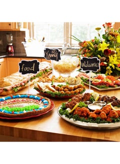 UCEC Labels For Party Buffet, Wood Mini Chalkboards Signs For Food With Stand, Food Signs For Party Buffet, For Message Board Signs, Place Cards For Weddings, Table Numbers, By Ucec  - Image 2
