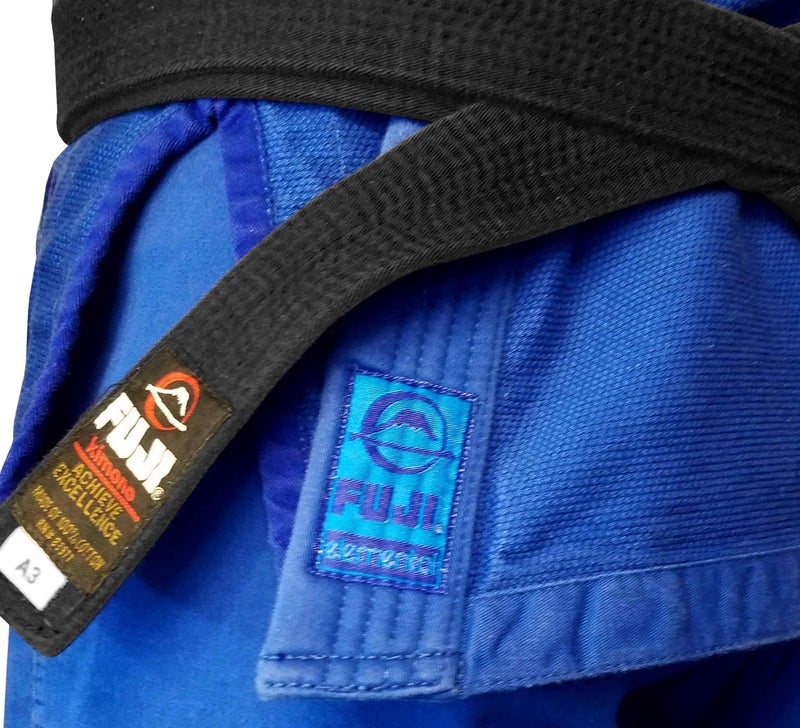 FUJI Elemental Brazilian Jiu Jitsu Gi, BJJ Uniform with Pearl Weave Jacket, made from Cotton Blend Blue, Size A1 - Image 5
