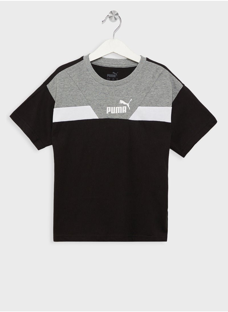 PUMA - Youth Power Colorblock T-Shirt - Image 1