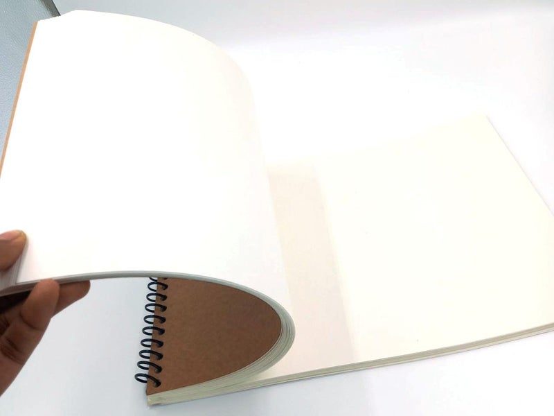 REDGE Artists Wiro Bound Sketch Book A4 Size, 80 Pages, 150 GSM Thick Paper for Drawing, Painting and Sketching Size 28x21 cm Set of 1 - Image 4