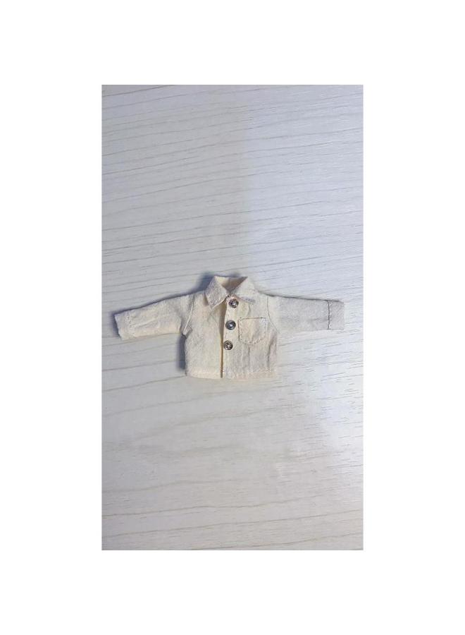 ##ob11 Doll Long-sleeved Short-sleeved Shirt Plaid Solid Color Shirt 12 Points Doll GSC Body-Height:Plaid-ob11 Size Short Sleeves  - Image 4