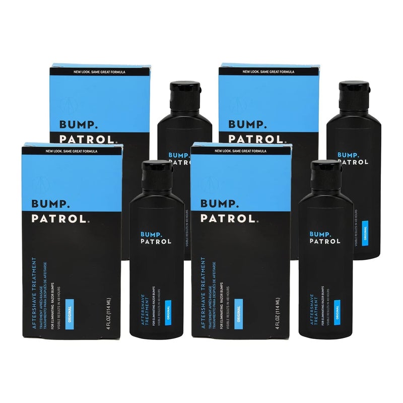 Bump Patrol Original Formula After Shave Bump Treatment Serum  Razor Bumps Ingrown Hair Solution for Men and Women  4 Ounces 4 Pack