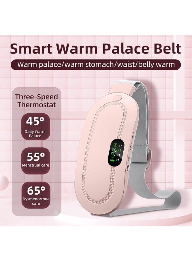 XUN Portable Menstrual Cordless Heating Pad Electric Wireless Heating Massager Pad for Lower Back Stomach Pain Relief Period Cramps Comfier Belly Device USB Warming Waist Belt, 3 Heat Levels 4 Modes - Image 3