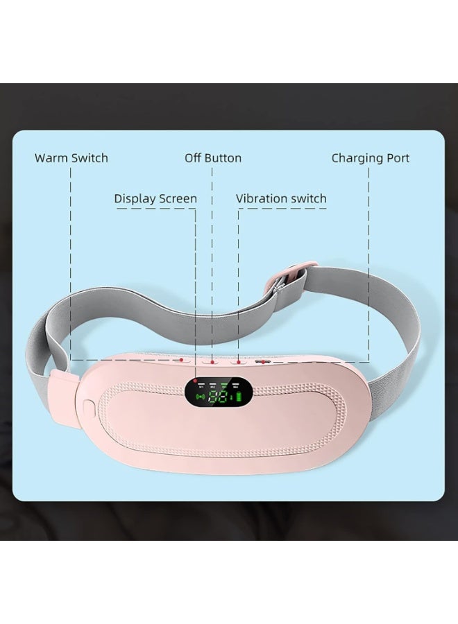 XUN Portable Menstrual Cordless Heating Pad Electric Wireless Heating Massager Pad for Lower Back Stomach Pain Relief Period Cramps Comfier Belly Device USB Warming Waist Belt, 3 Heat Levels 4 Modes - Image 4
