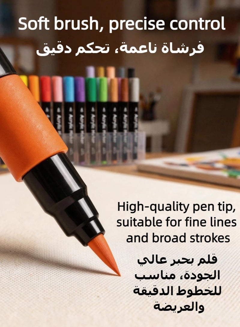 TrueColor 80-color marker set, marker pens, oil-based and watercolor pens, colored pens for drawing, acrylic markers watercolor pen sets art students' hand-painted, Art Watercolour Pens, Pens Art, Markers, Fineliner, Water Color Drawing Pens - Image 5