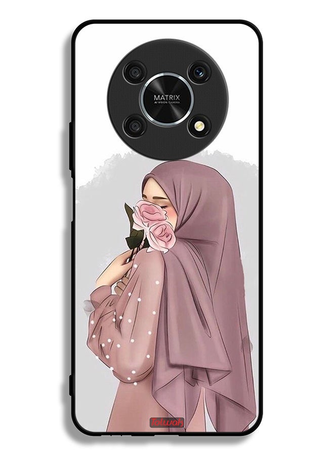 Tolwak Honor X9 5G Protective Case Cover Holding Roses Girl Art - Image 2